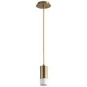 Magneta Small LED Pendant in Aged Brass