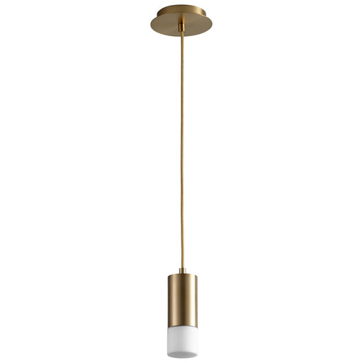 Magneta Small LED Pendant in Aged Brass