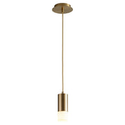 Magneta Small LED Pendant in Aged Brass