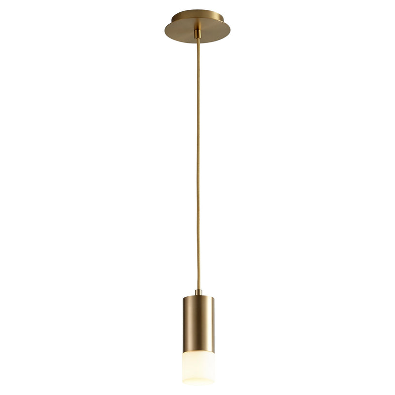 Magneta Small LED Pendant in Aged Brass