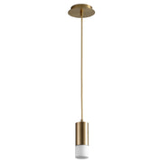 Magneta Small LED Pendant in Aged Brass
