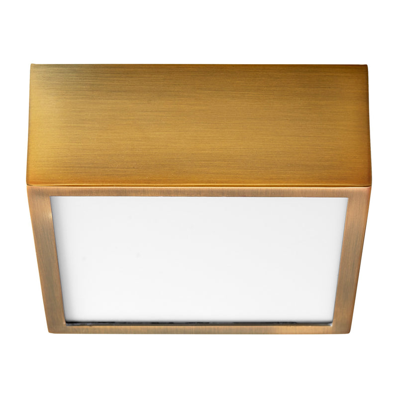 Pyxis 5" LED Flush Mount in Aged Brass