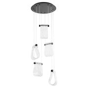 Veer 5 Light LED Pendant in Black