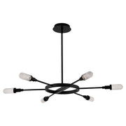 Sperano 44" 6 Light LED Chandelier in Matte Black