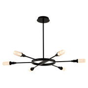 Sperano 44" 6 Light LED Chandelier in Matte Black