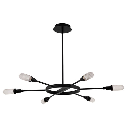 Sperano 44" 6 Light LED Chandelier in Matte Black