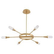 Sperano 44" 6 Light LED Chandelier in Aged Brass