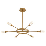 Sperano 44" 6 Light LED Chandelier in Aged Brass
