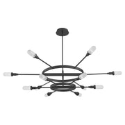 Sperano 60" 12 Light LED Chandelier in Matte Black