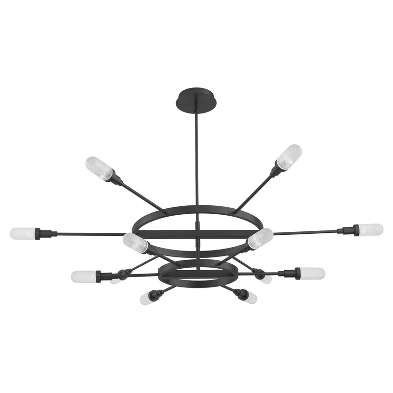 Sperano 60" 12 Light LED Chandelier in Matte Black