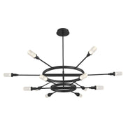 Sperano 60" 12 Light LED Chandelier in Matte Black