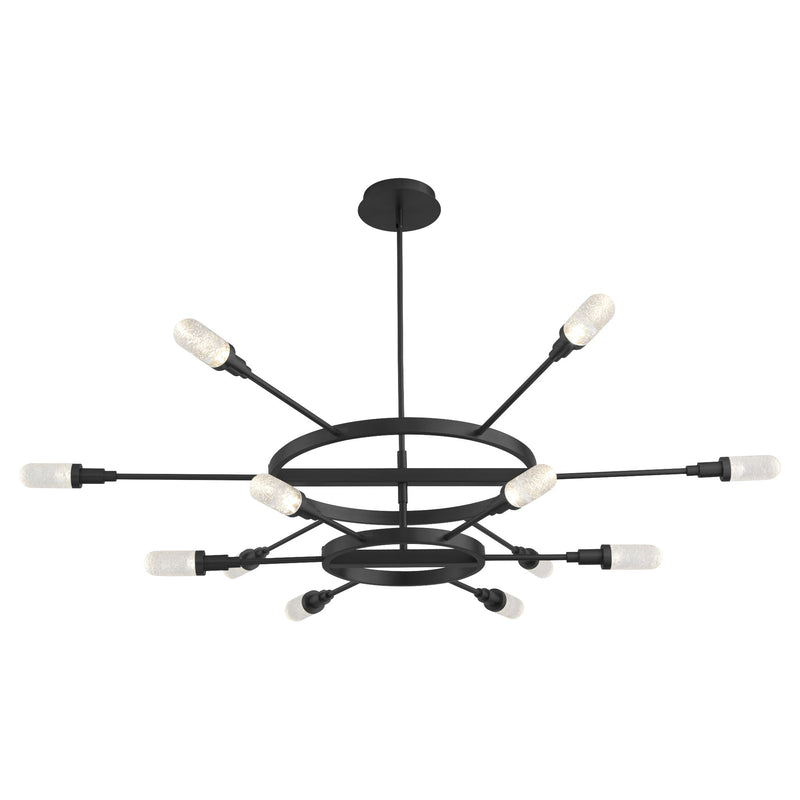 Sperano 60" 12 Light LED Chandelier in Matte Black