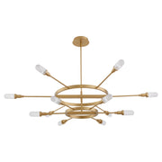 Sperano 60" 12 Light LED Chandelier in Aged Brass