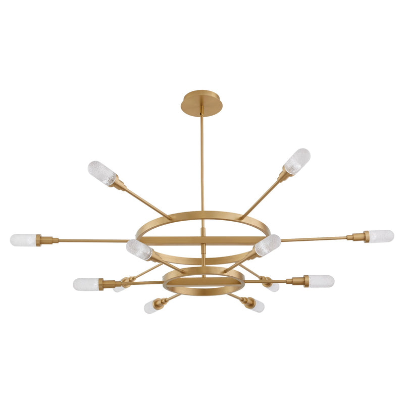 Sperano 60" 12 Light LED Chandelier in Aged Brass