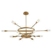 Sperano 60" 12 Light LED Chandelier in Aged Brass