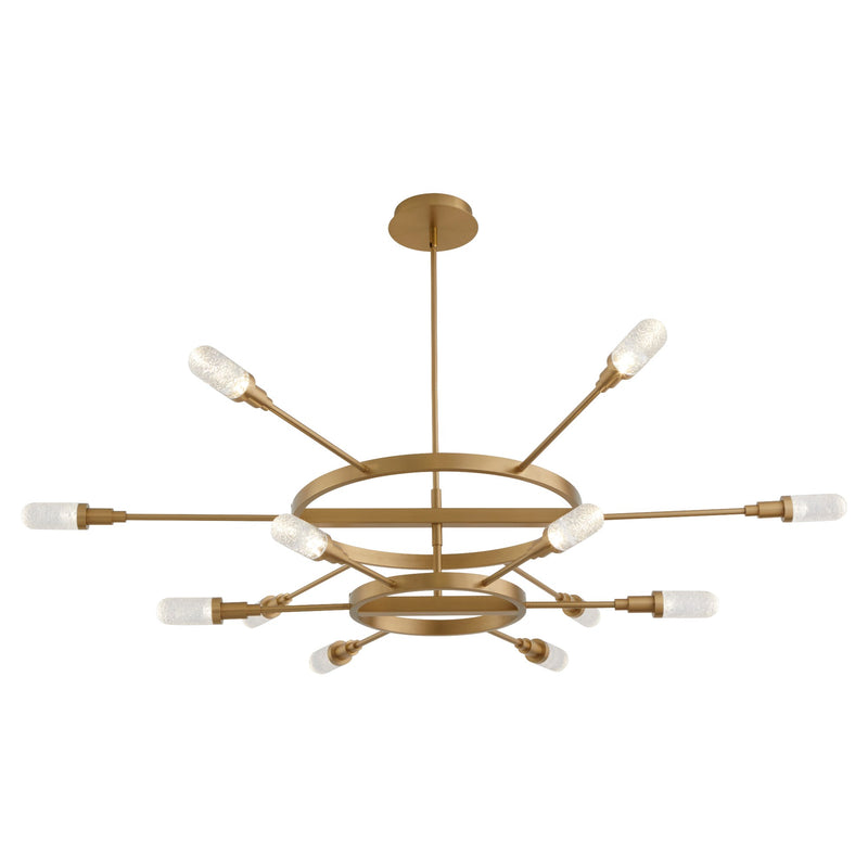 Sperano 60" 12 Light LED Chandelier in Aged Brass