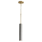 Totem 2.75" LED Mini Pendant in Dark Gray / Aged Brass