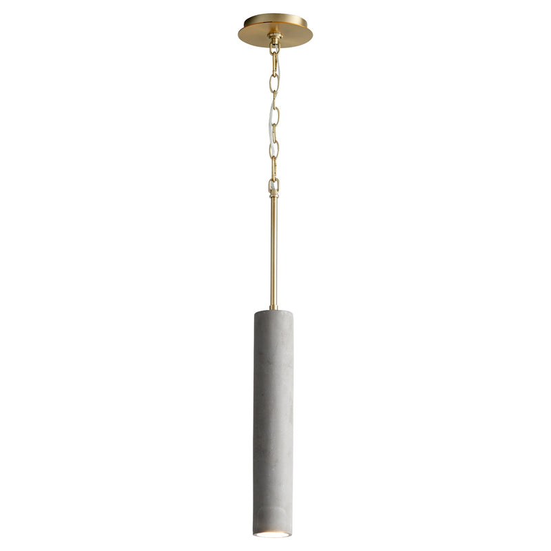 Totem 2.75" LED Mini Pendant in Dark Gray / Aged Brass