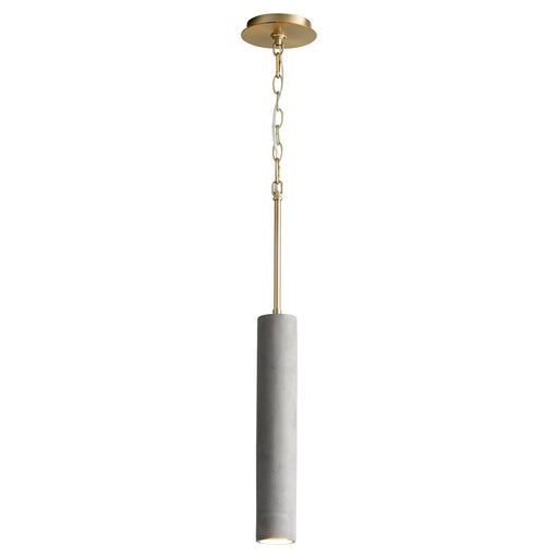 Totem 2.75" LED Mini Pendant in Dark Gray / Aged Brass