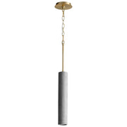 Totem 2.75" LED Mini Pendant in Dark Gray / Aged Brass