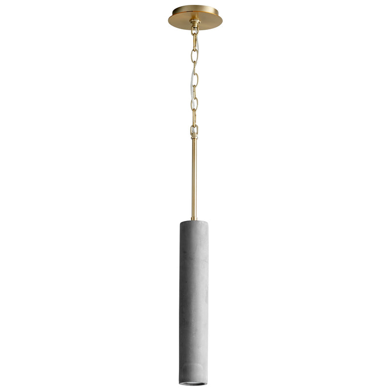 Totem 2.75" LED Mini Pendant in Dark Gray / Aged Brass