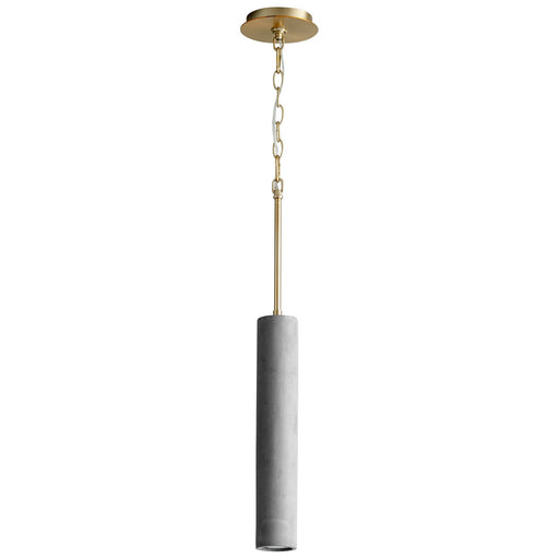 Totem 2.75" LED Mini Pendant in Dark Gray / Aged Brass