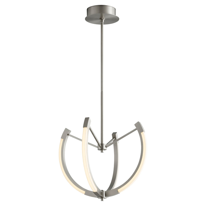 Utopia 21" LED Chandelier in Satin Nickel