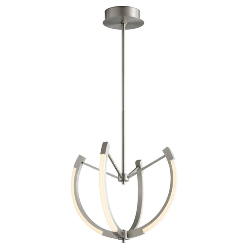 Utopia 21" LED Chandelier in Satin Nickel