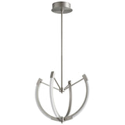 Utopia 21" LED Chandelier in Satin Nickel