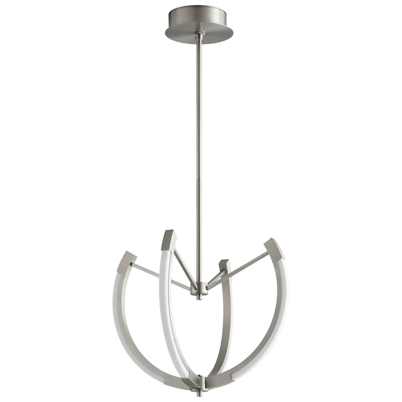 Utopia 21" LED Chandelier in Satin Nickel