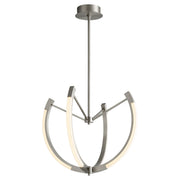 Utopia 28" LED Chandelier in Satin Nickel