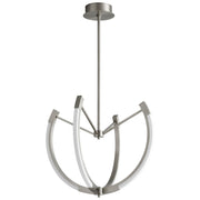 Utopia 28" LED Chandelier in Satin Nickel