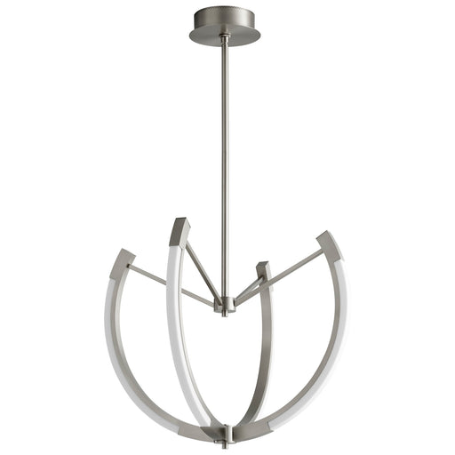 Utopia 28" LED Chandelier in Satin Nickel