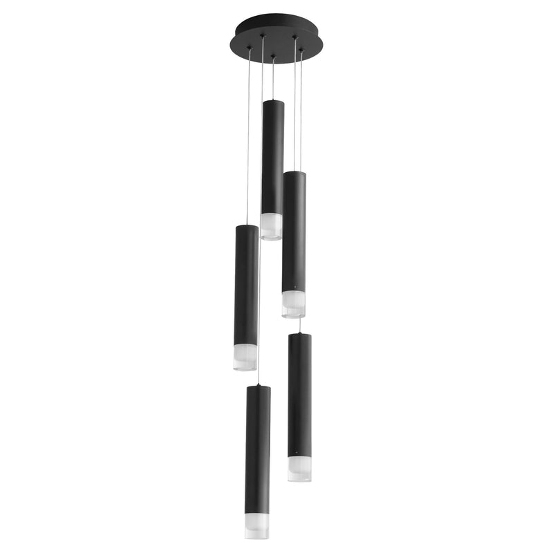 Alarum 5 Light LED Pendant in Black