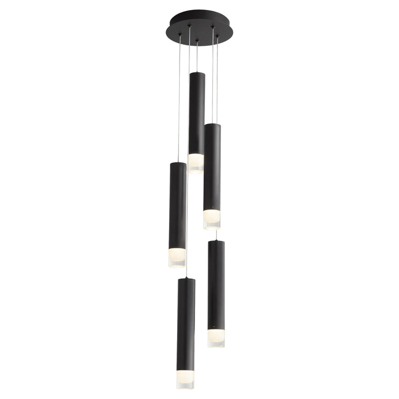 Alarum 5 Light LED Pendant in Black