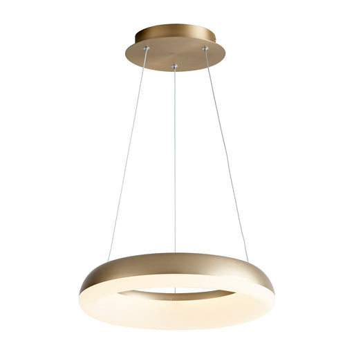 Roswell 16" LED Pendant in Aged Brass