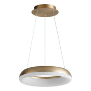 Roswell 16" LED Pendant in Aged Brass
