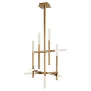 Atlantis 9 Light Chandelier in Aged Brass