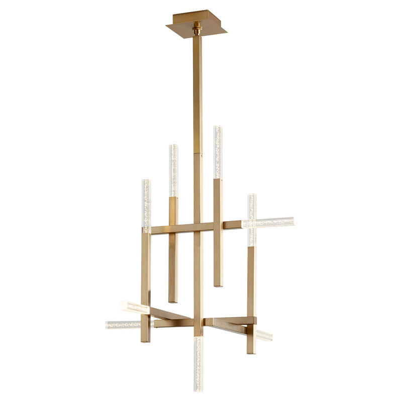 Atlantis 9 Light Chandelier in Aged Brass