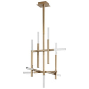 Atlantis 9 Light Chandelier in Aged Brass