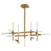 Atlantis 13 Light Linear Chandelier in Aged Brass