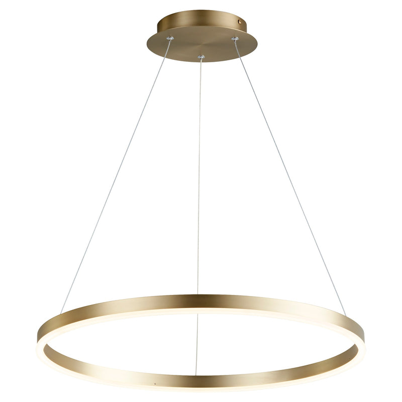 Circulo 24" LED Pendant in Aged Brass