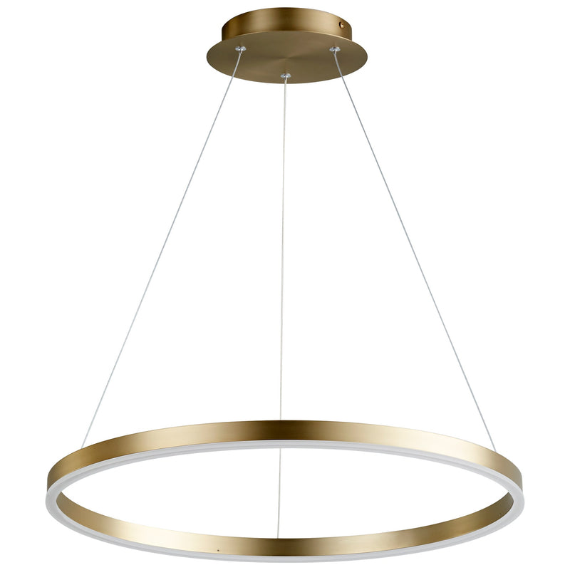 Circulo 24" LED Pendant in Aged Brass