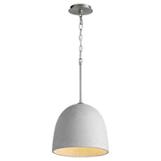 Dune 12" Pendant in Gray / Satin Nickel