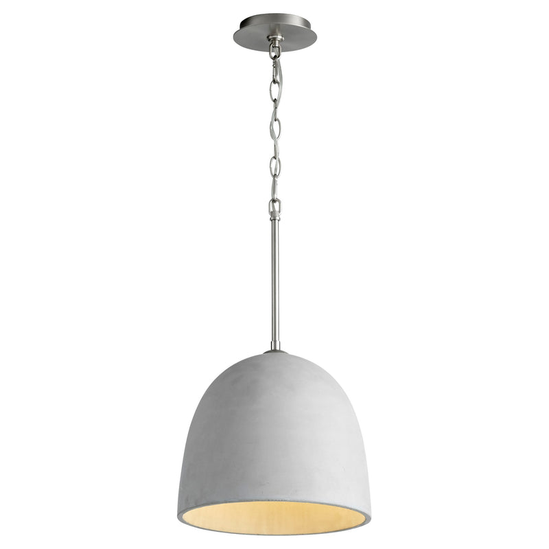 Dune 12" Pendant in Gray / Satin Nickel