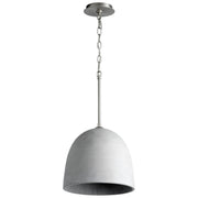 Dune 12" Pendant in Gray / Satin Nickel