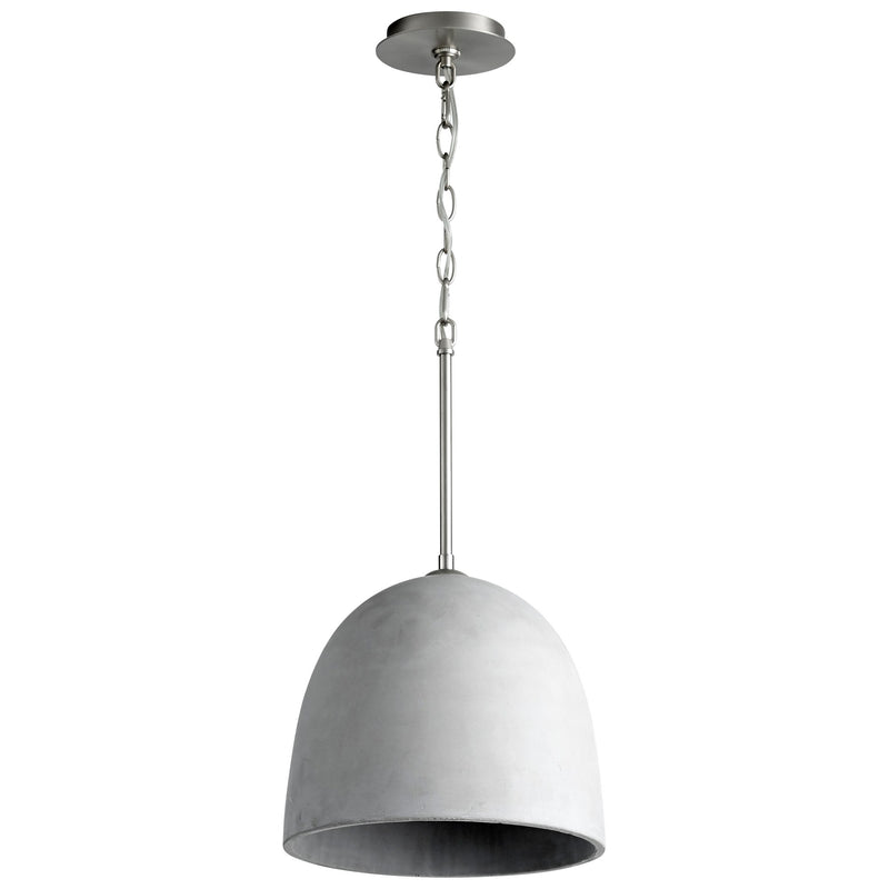 Dune 12" Pendant in Gray / Satin Nickel