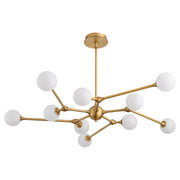 Orbe 10 Light LED Pendant in Brushed Brass