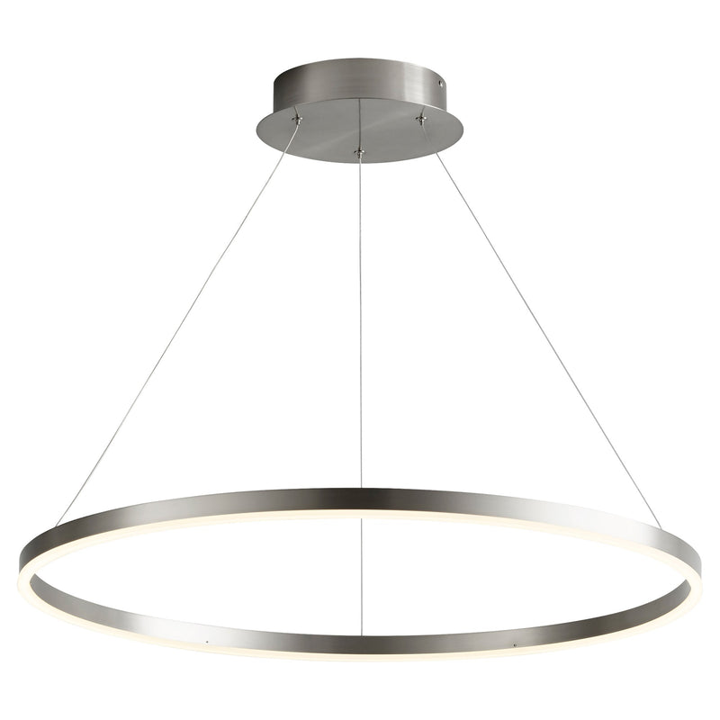 Circulo 32" LED Pendant in Satin Nickel