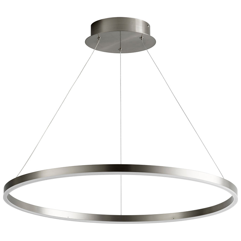 Circulo 32" LED Pendant in Satin Nickel